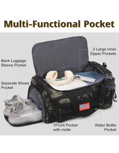 Bolsa de Gimnasio Táctica ATRIPACK 40L con Compartimentos