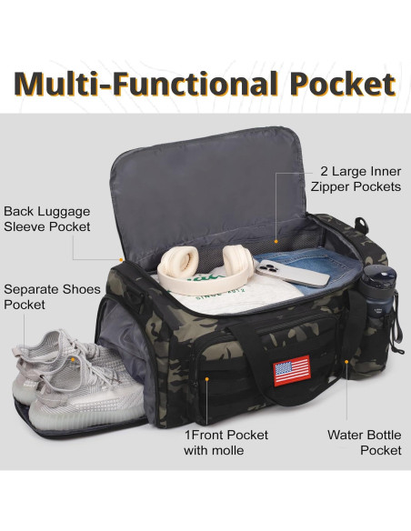 Bolsa de Gimnasio Táctica ATRIPACK 40L con Compartimentos