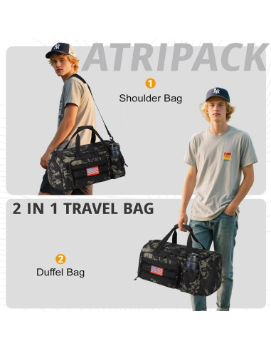 Bolsa de Gimnasio Táctica ATRIPACK 40L con Compartimentos