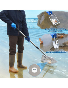 Rastrillo de Arena para Pulgas GADFISH 40.64 cm Acero Inoxidable 2