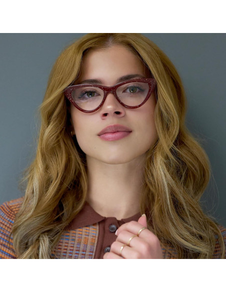 Gafas de lectura Cat Eye 5.0 Brillo Rojo Rubí 2SeeLife Gafas de lectura Cat Eye 5.0 Brillo Rojo Rubí 2SeeLife