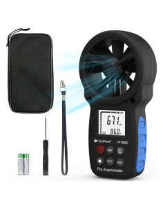 Anemómetro Digital HoldPeak 866B con Retroiluminación y Medición de Temperatura