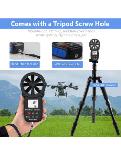 Anemómetro Digital HoldPeak 866B con Retroiluminación y Medición de Temperatura 2