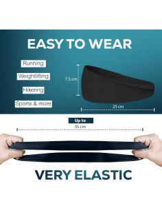 Cinta para la cabeza Relix Sports absorbente de sudor - Paquete de 5 2