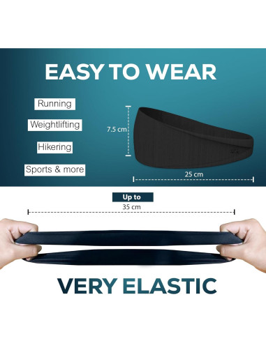 Cinta para la cabeza Relix Sports absorbente de sudor - Paquete de 5