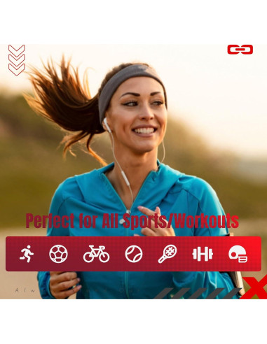 Cinta para la cabeza Relix Sports absorbente de sudor - Paquete de 5