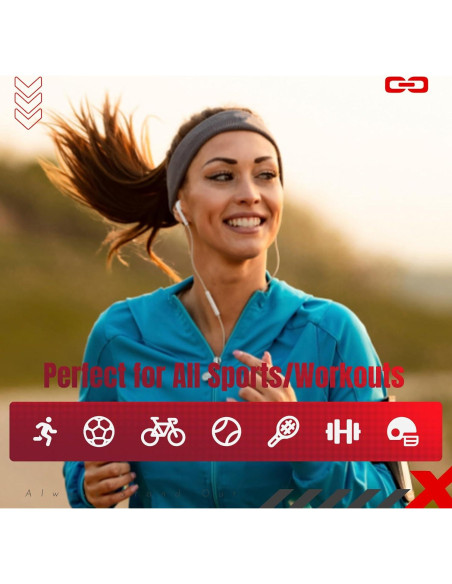 Cinta para la cabeza Relix Sports absorbente de sudor - Paquete de 5