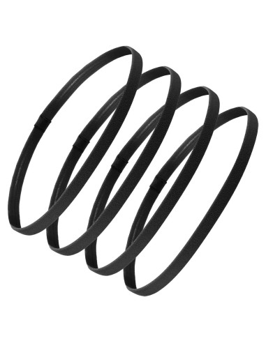 4 Bandas Elásticas Antideslizantes Bememo para Deporte - Negro