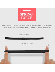 4 Bandas Elásticas Antideslizantes Bememo para Deporte - Negro 2