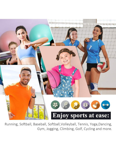 4 Bandas Elásticas Antideslizantes Bememo para Deporte - Negro