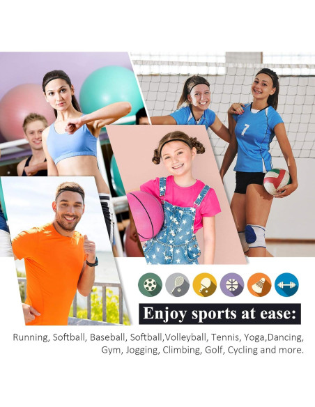 4 Bandas Elásticas Antideslizantes Bememo para Deporte - Negro