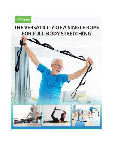 Correa de Estiramiento Trideer 190.5 cm Yoga y Pilates