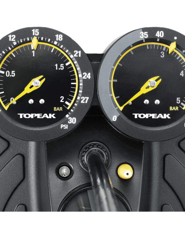 Bomba de Pie Topeak JoeBlow Dualie - Inflación Precisa 75 PSI