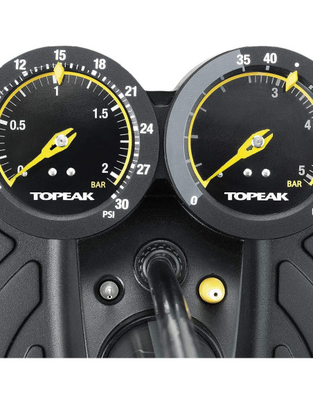 Bomba de Pie Topeak JoeBlow Dualie - Inflación Precisa 75 PSI