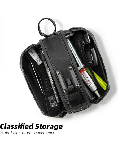 Bolsa de Sillín ROCKBROS 1.7L Dura Reflectante para Bicicleta