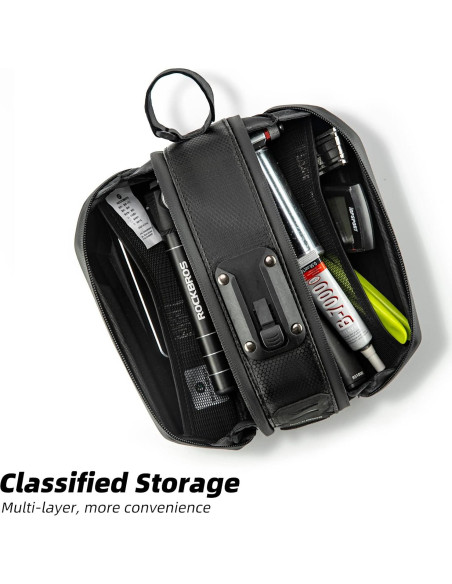 Bolsa de Sillín ROCKBROS 1.7L Dura Reflectante para Bicicleta