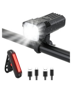 Juego de Luces LED para Bicicleta Tommax 2000 Lúmenes IP65