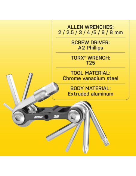 Multi-Herramienta Topeak Mini 9 - 9 Funciones, 92 g