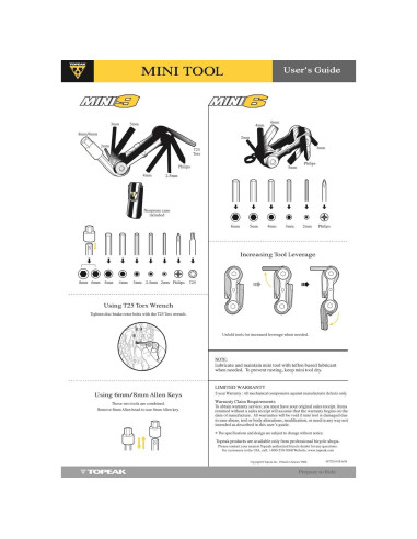Multi-Herramienta Topeak Mini 9 - 9 Funciones, 92 g