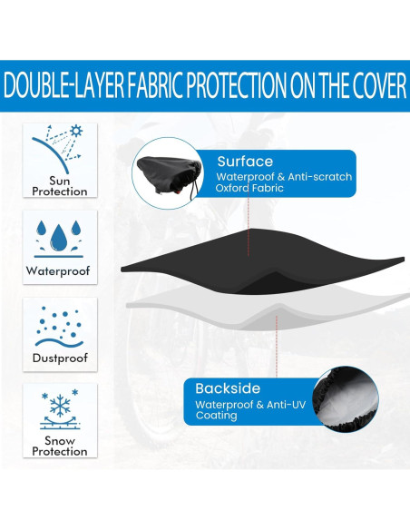 Cubierta de Asiento de Bicicleta JIAJUNFS Impermeable 2pcs