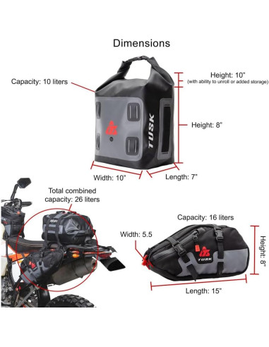 Bolsas de Pannier Tusk Traverse 200-582-0004 para Aventura