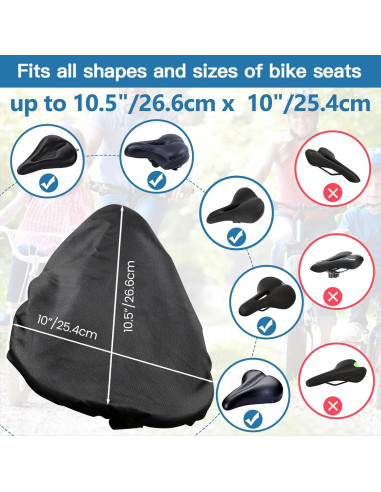 Cubierta de Asiento de Bicicleta JIAJUNFS Impermeable 2pcs