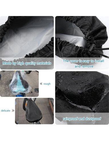 Cubiertas de Asiento de Bicicleta JIAJUNFS Impermeables 2 Piezas