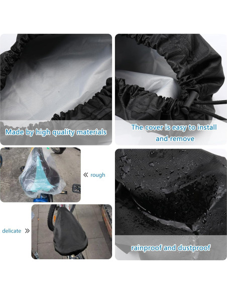 Cubiertas de Asiento de Bicicleta JIAJUNFS Impermeables 2 Piezas