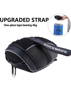 Bolsa de Silla de Bicicleta ROCKBROS C16 Negra Impermeable 2