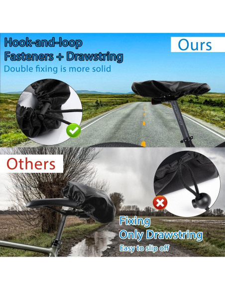 Cubiertas de Asiento de Bicicleta JIAJUNFS Impermeables 2 Piezas