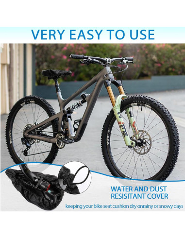 Cubiertas de Asiento de Bicicleta JIAJUNFS Impermeables 2 Piezas
