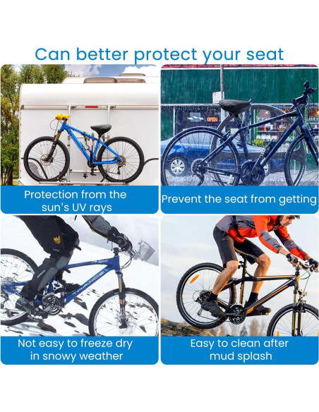 Cubiertas de Asiento de Bicicleta JIAJUNFS Impermeables 2 Piezas