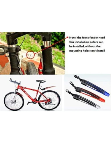 Guardabarros Ajustable Free-fly para Bicicleta - Delantero y Trasero