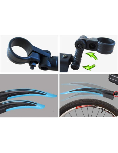 Guardabarros Ajustable Free-fly para Bicicleta - Delantero y Trasero