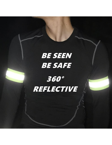 Bandas Reflectantes IDOU para Correr y Ciclismo - 2 Unidades
