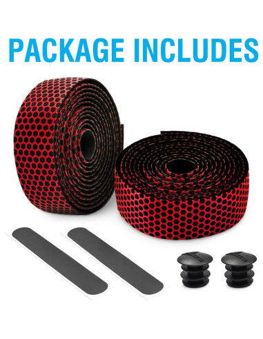 Cinta de Manillar MARQUE Hex Rojo 210cm Silicona y EVA