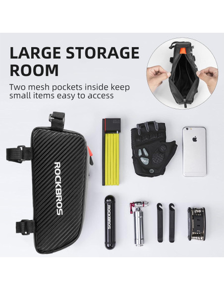 Bolsa de Tubo Superior ROCKBROS para Bicicleta 1L Impermeable