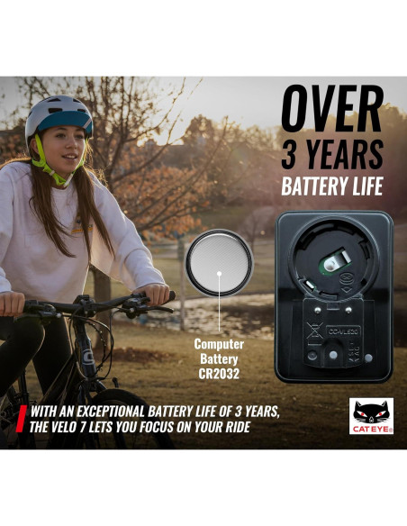 CATEYE Velo 7 Computador de Bicicleta - Velocímetro y Odómetro