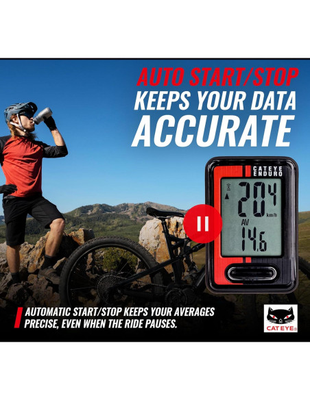 Computadora de Bicicleta CATEYE Enduro - Velocímetro y Odómetro