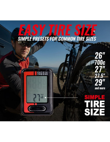 Computadora de Bicicleta CATEYE Enduro - Velocímetro y Odómetro