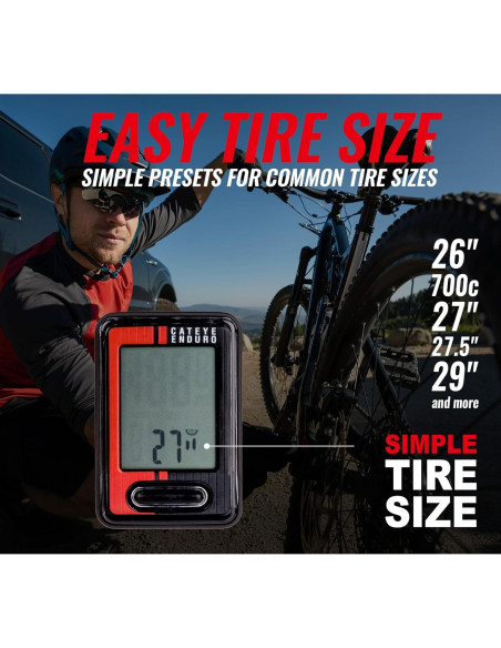 Computadora de Bicicleta CATEYE Enduro - Velocímetro y Odómetro