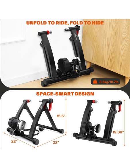 Entrenador de Bicicleta Estacionario Sportneer Turbo Magnético 71 cm