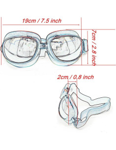 Gafas de Motocicleta Evomosa MG53 Retro Ajustables 2