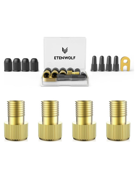 Adaptador de Válvula Presta a Schrader ETENWOLF A200 - Paquete de 4