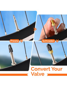 Adaptador de Válvula Presta a Schrader ETENWOLF A200 - Paquete de 4 2