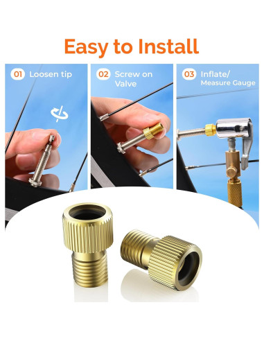 Adaptador de Válvula Presta a Schrader ETENWOLF A200 - Paquete de 4