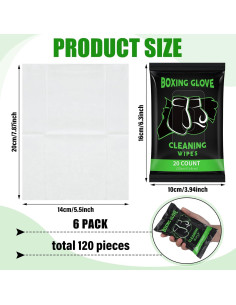 Paquete de 120 toallitas desodorantes Threlaco para guantes de boxeo 2