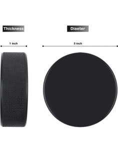 Discos de Hockey sobre Hielo Golden Sport, 3 Pcs, Negro, 7.62 cm 2