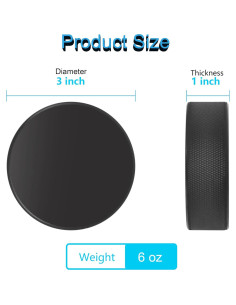 Discos de Hockey sobre Hielo AceFox 12 Piezas 7.62cm Negro 2