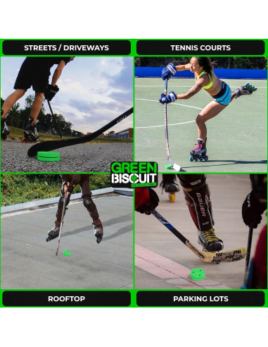 Green Biscuit Pasador 2 Paquete para Hockey Callejero